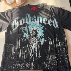 Godspeed Statue of Liberty Graphic T-Shirt