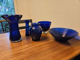 3 vases & 2 bowls
