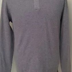 Michael Kors 1/2 Zip Long Sleeve Pullover Shirt   Gray