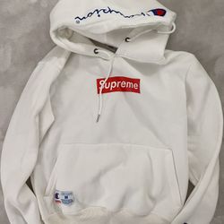 Supreme x Champion White Hoodie