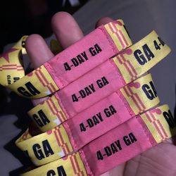 WILLING TO MEET IN PERSON 4 Day Wristband! $300 Each!!