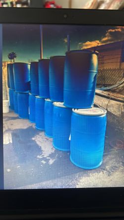 55-Gallon Blue Plastic Drums (Barrel)