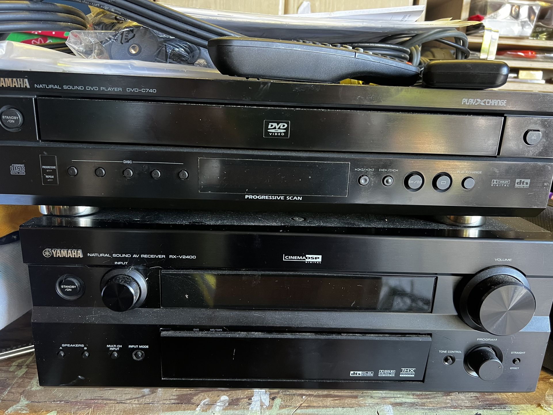 Yamaha 5 disc DVD Player & Yamaha Audio Receiver