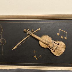 Retro Style Violin 🎻 Frame 🖼️  / Picture With Real Violin 