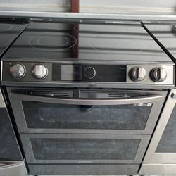 Samsung  Air Fryer Double Oven Glass Stove Electric Black Still 