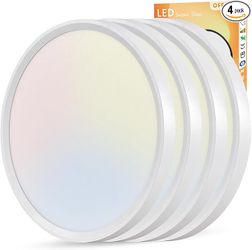 4PK 15.8 Inch Led Ceiling Light Flush Mount, 32W, 3480LM, 3000K/4000K/6000K CCT Selectable Super Slim LED Ceiling Light