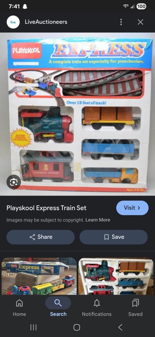 Vintage 1988 Playskool Train Set