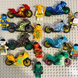 Ninjago Motorcycle Collection 8pc Minifigure Set LEGO Compatible