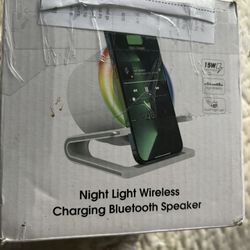 Night Light Wireless Charger Speaker Bluetooth
