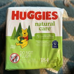 Huggies Natural Care Sensitive Baby Wipes, Unscented, 1 Refill, 184 Total Ct 