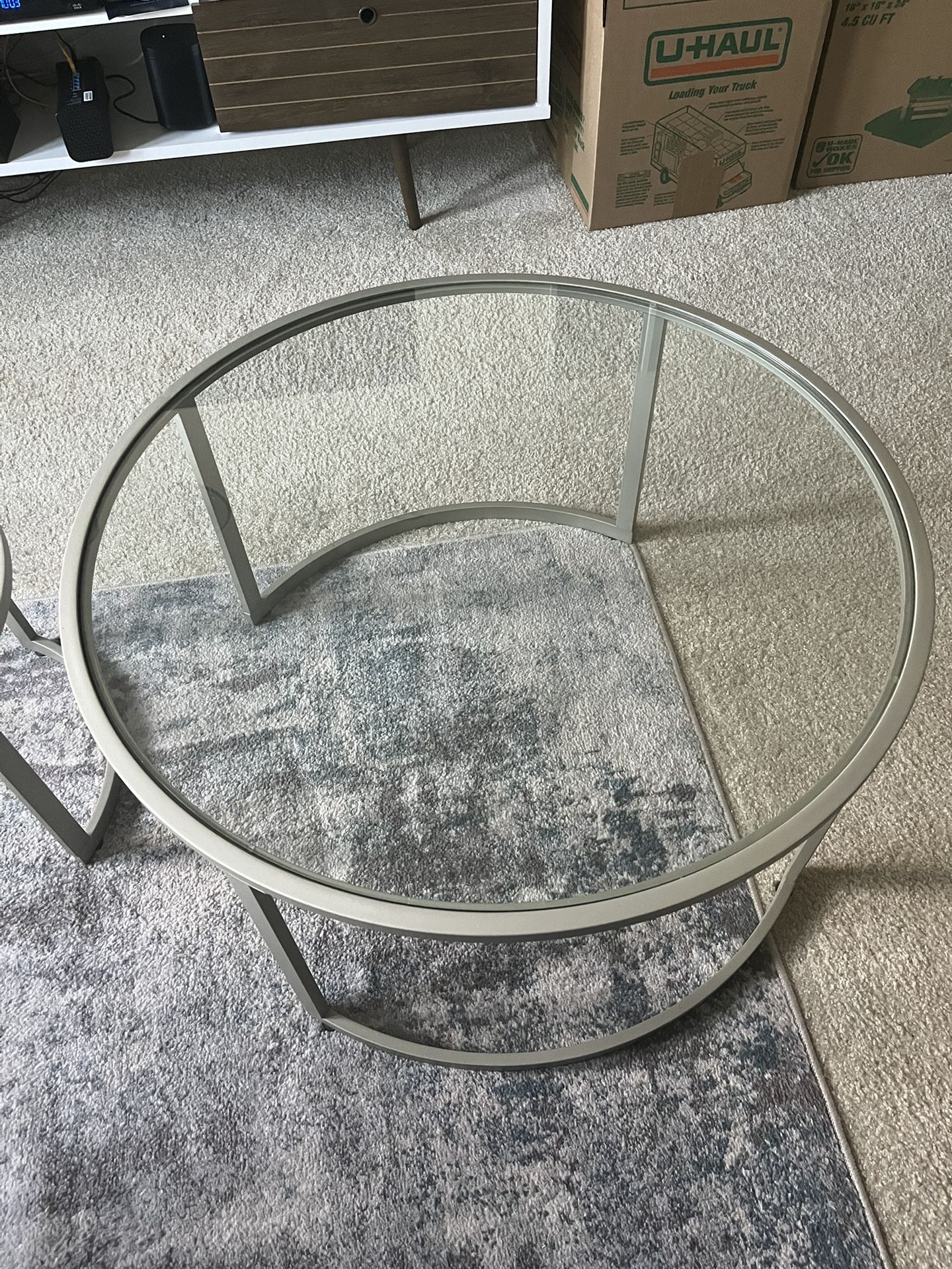 Glass Table And Side Tables