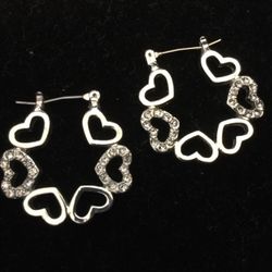 HEART - to - HEART 💖 Earring silver hoop