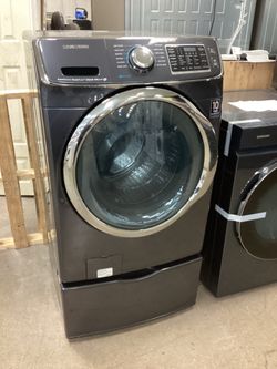 Samsung Front Load 5.0 cu.ft. Washer with Pedestal Storage Drawer