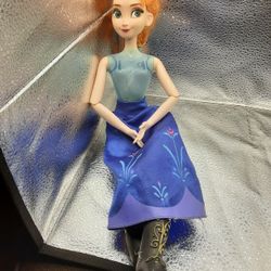 16 Inch Frozen Anna Doll With Jointed Arms and Legs. 