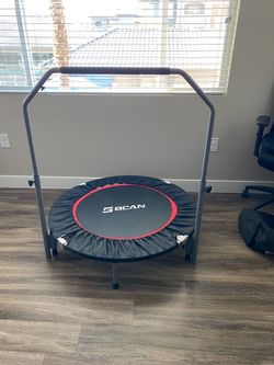 Trampoline with Handlebar