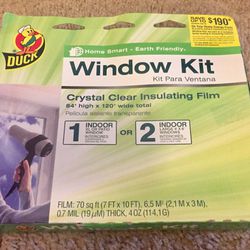Duck Brand Indoor Extra Large Window/Patio Door Shrink Film Kit, 84-Inch x 120-Inch