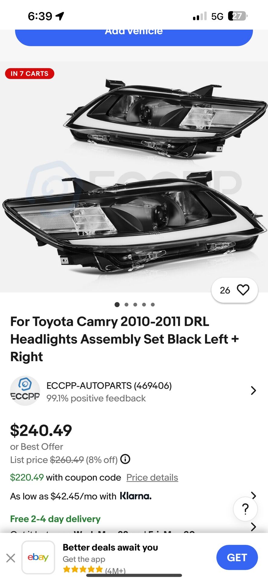 Camry Se Headlights