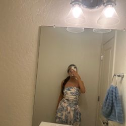 Cute blue and white mini dress