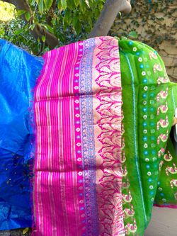 banaroshi Pink with a green combination, Bangladeshi