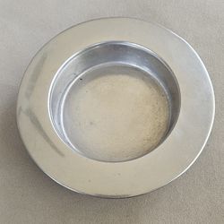 Vtg. Wilton RWP pewter trinket/candle chargerbowl
