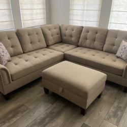 Sectional Sofa With Ottoman 