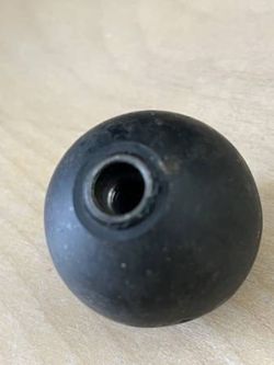 Vintage 3 1/2cm Rubber Ball Knob with 5mm Threaded Hole