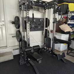 FREE DELIVERY 2 in 1 Home Gym, Functional Trainer, Squat Rack, Cable Machine
