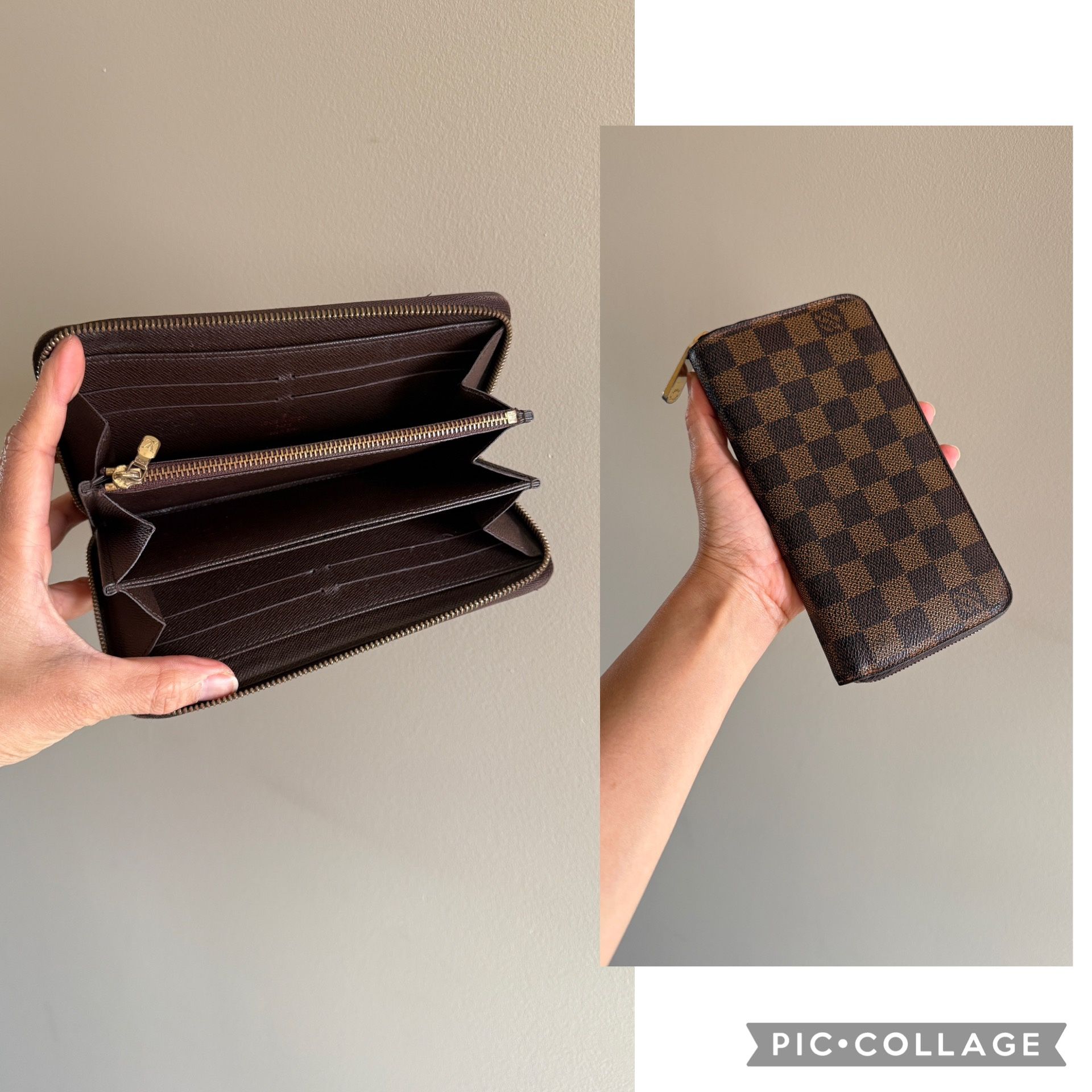 Authentic Louis Vuitton Zippy Wallet Damier