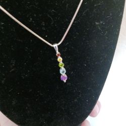 Multi Colored 🌈  Gemstones Set In 925 Silver