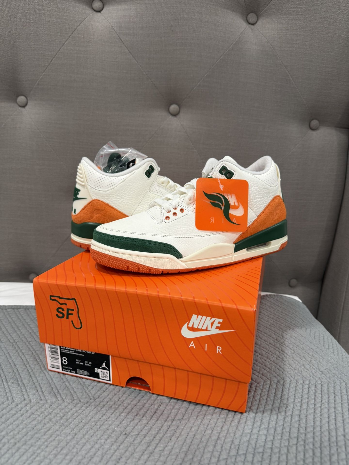 Air Jordan 3 Solefly Miami Size 8 MEN