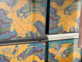 Ascended Heroes ETBs for sell.