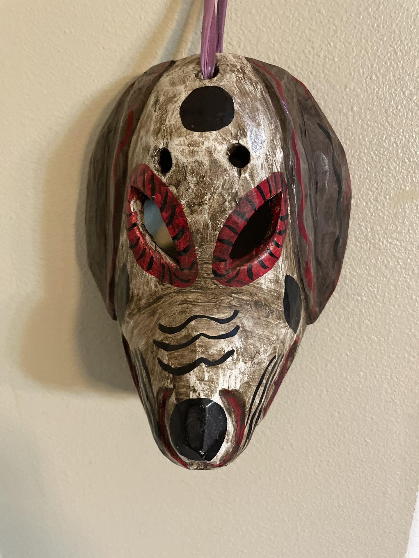 Wood Hand -Carved African Mask