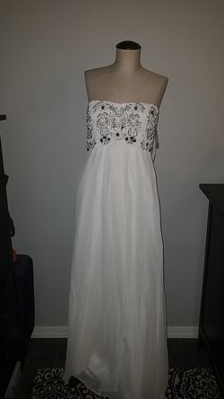 New Aidan Mattox stunning Sz 6 women's beaded sequined dress gown formal wedding shower prom nwt