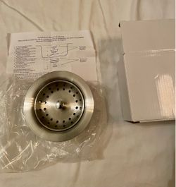 3.5" Stainless Steel Kitchen Sink Drain Assembly with Post Style Strainer Basket