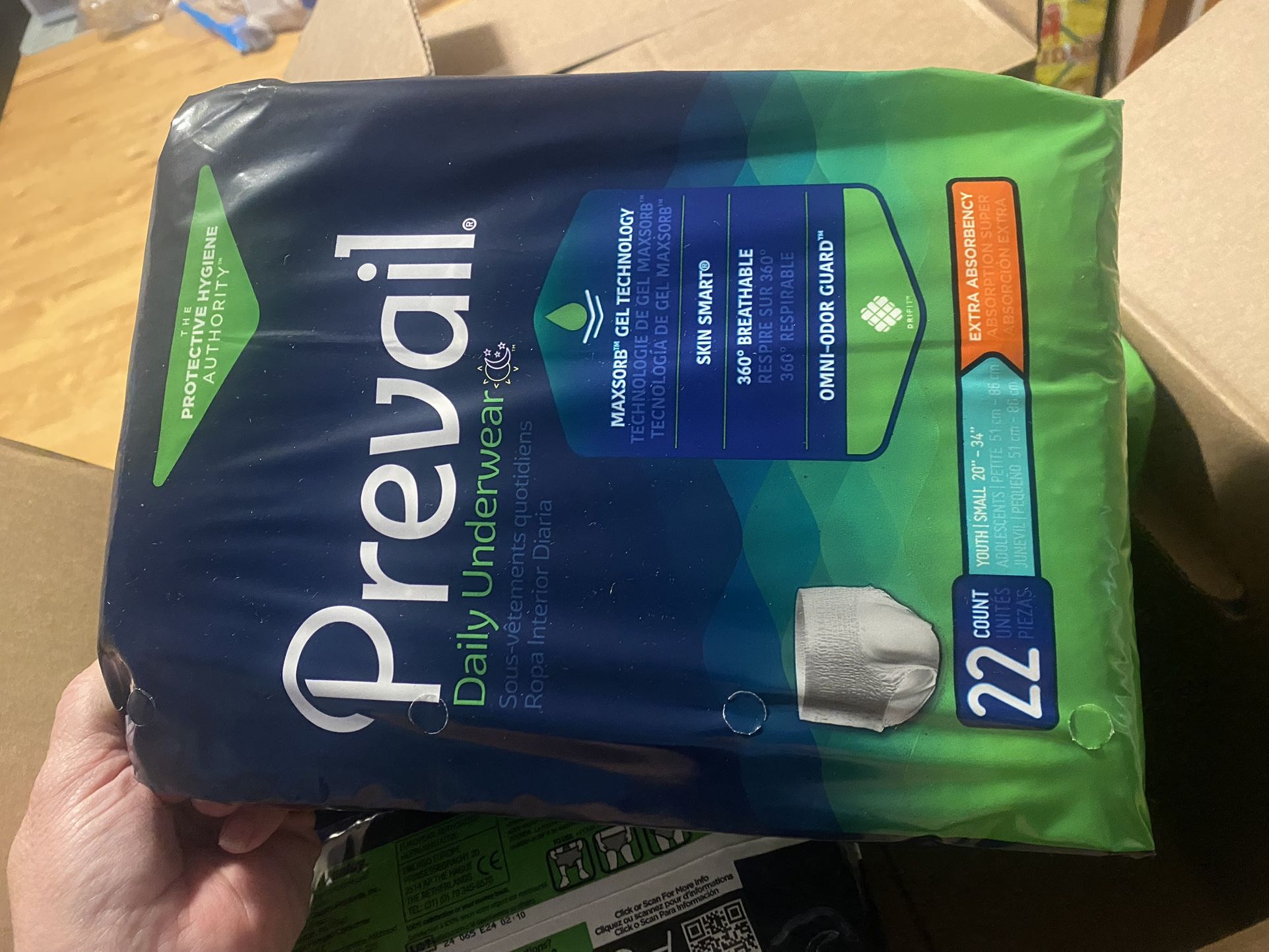 🦄🦄— $50 per box or 3 boxes for $130—-kids pull up style diapers-- basically a size 8-10 child-- (88 count per box) *********************** soloment