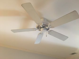 5 blade white ceiling fan