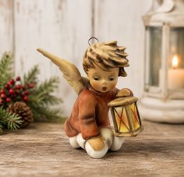 Goebel Hummel Angelic Guide HUM (contact info removed) Porcelain Lantern Angel Germany