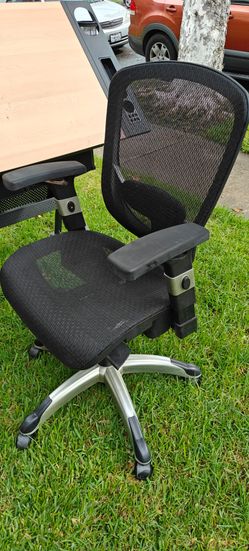 Multiple Desk and mesh chair