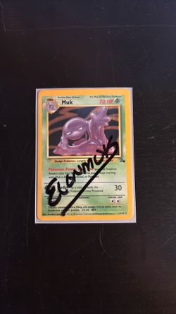 SIGNED YouTuber ElonMuk Muk Pokemon card