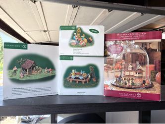 Department 56 Thanksgiving Village Lot – Grandmother’s House + Harvest Accessories