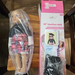 New 18" Tall Jeanne The College Girl Fashion Doll