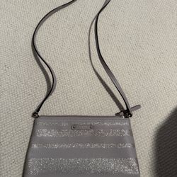 Womens Purple Silver Sparkly Kate Spade Crossbody Shoulder Bag Purse 