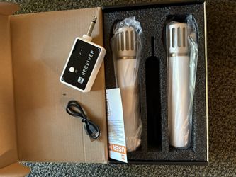 Echomussy Pink And White Wireless Microphones 