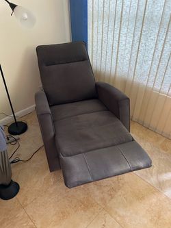 Gray Fabric Recliner Chair