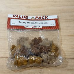Vintage Fuzzy Bear Crafts Fibre Craft 12 Pieces