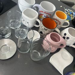 5 Glasses 8 Mugs And A Few Espresso Saucers