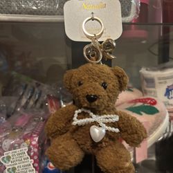 Natasha Bling Rhinestone Teddy Bear Bag Charm Keychain