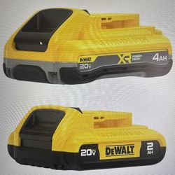 DeWalt 20V 2 Pack Lithium Ion 2ah And 4ah Batteries DCB224-2
