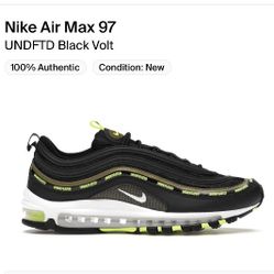 Nike Air Max 97 Undefeated Black Volt Size 11