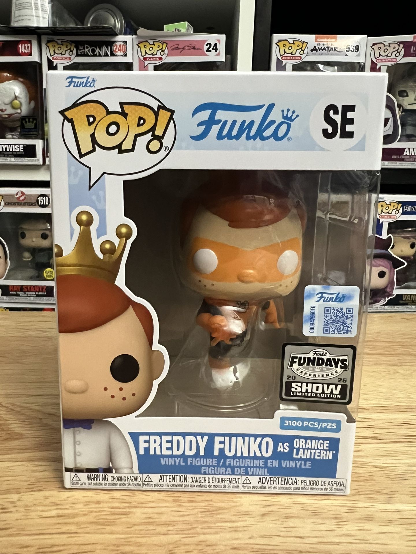 LIMITED SHOW EDITION 3100 PIECE Freddy Funko Orange Lantern Pop Fundays DC Comic